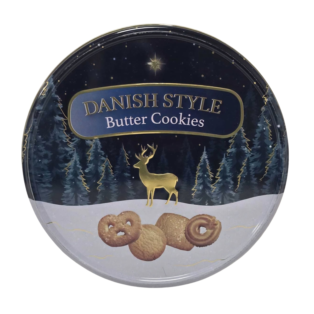 Danish Style Butter Cookies 300g | Christmas Reindeer Biscuit Tin