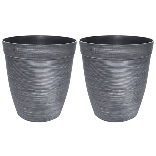 Helix Tall Planter 10 Inch Metallic Silver 6L with Drainage Hole | Pack of 2, 5 or 10