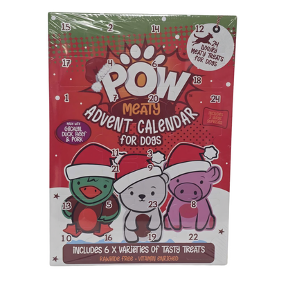 POW Meaty Advent Calendar for Dogs 24 Christmas Treats 126g
