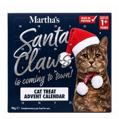 Martha’s Christmas Cat Treat Advent Calendar 96g – 120 Treats in 3 Flavours