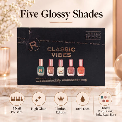 High Gloss Nail Polish Gift Set 5 × 10ml | Assorted Colours