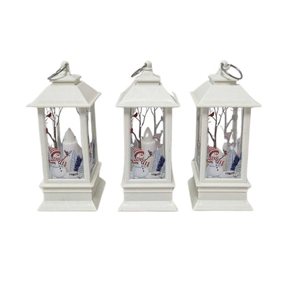 Christmas Decorative Light-Up Lantern Winter Scene Ornament 13cm