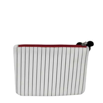 White & Black Striped Cosmetic Pouch Zip Makeup Bag 16 x 12cm
