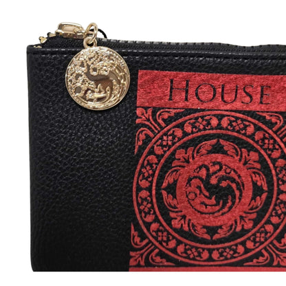 Game of Thrones Inspired House Zip Pouch Coin Purse with Sigil Charm