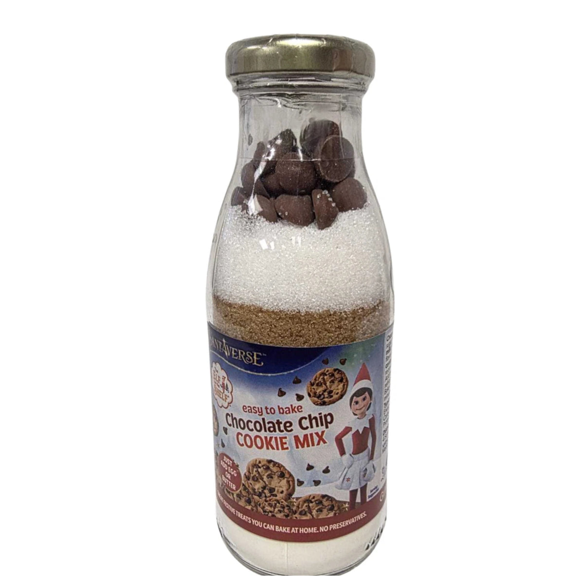 SantaVerse Christmas Cookie Mix Bottle | Chocolate Chip or North Pole Snowball