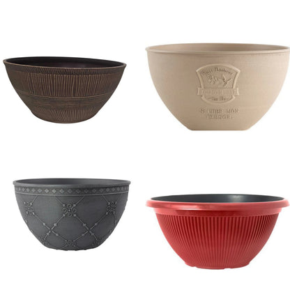 Decorative Garden Planter Bowls | 4 Designs | Single or Twin Pack