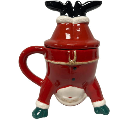 Christmas Santa Ceramic Mug with Removable Lid | Festive Novelty Cup