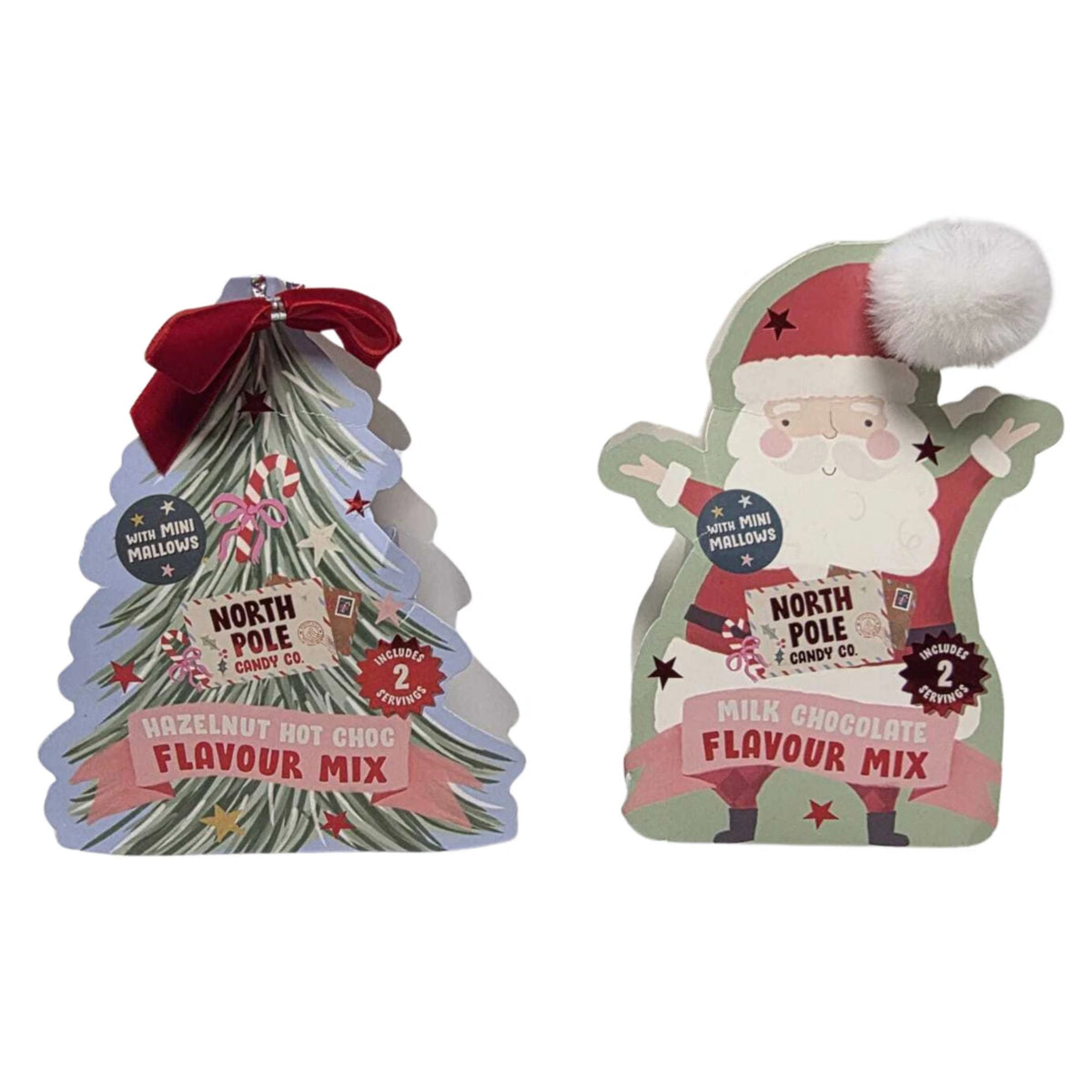 North Pole Candy Co. Hot Chocolate & Marshmallows 45g | Santa or Tree