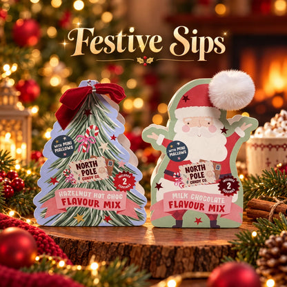 North Pole Candy Co. Hot Chocolate & Marshmallows 45g | Santa or Tree