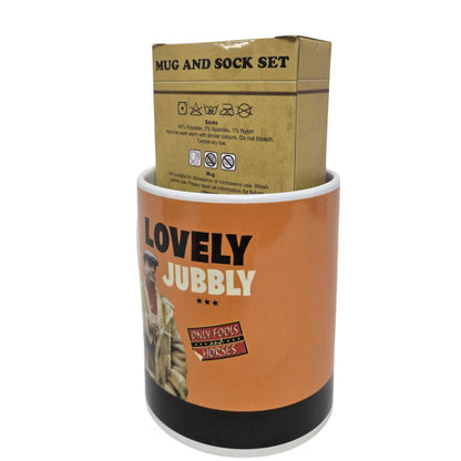 Novelty Mug & Socks Gift Set – White Printed Coffee Mug with Black Lettered Socks