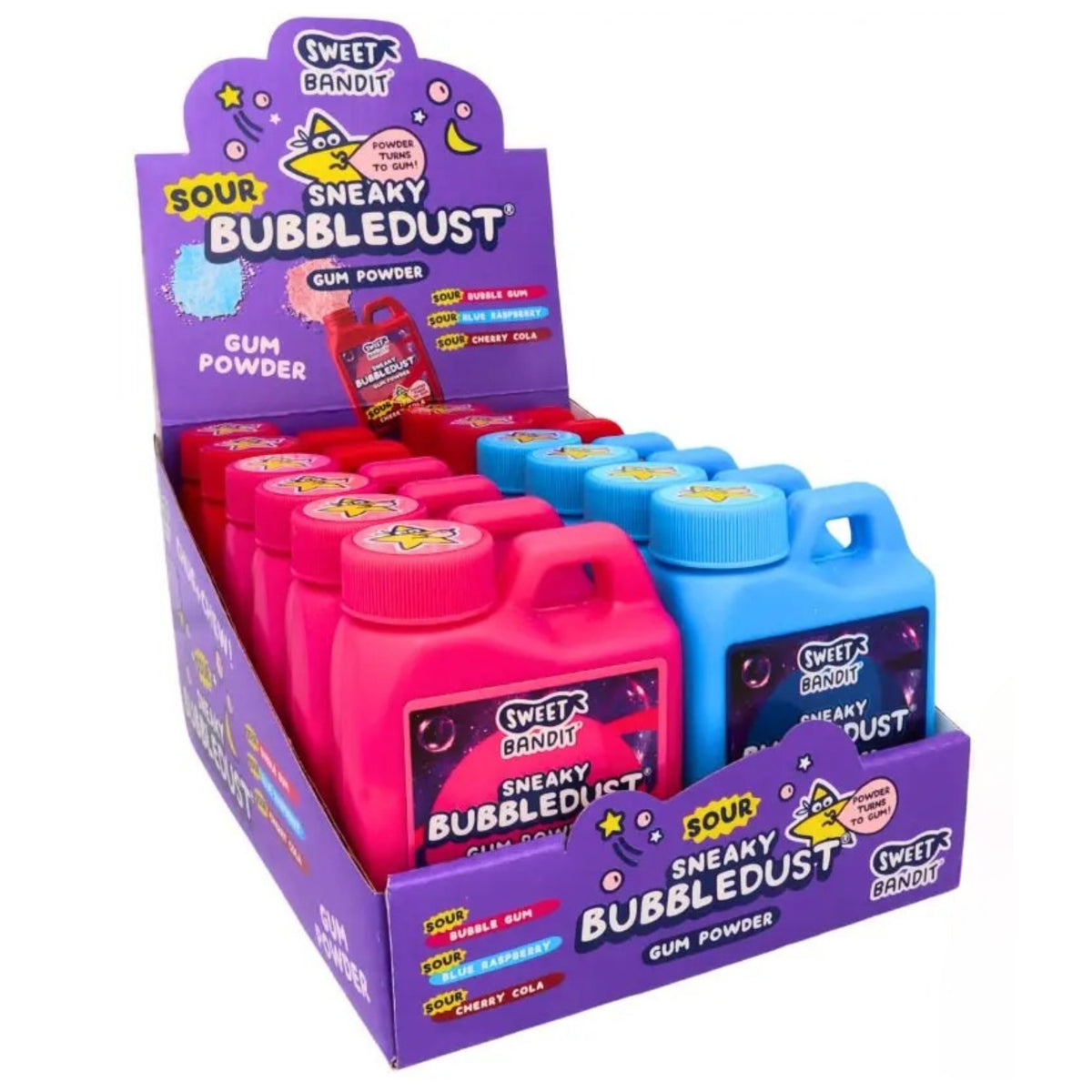 Sour Flavoured Gum Powder 50g – Blue Raspberry, Cherry Cola or Bubblegum Powder to Chewing Gum