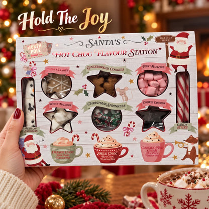 Santa’s Hot Choc Flavour Station Gift Set 192g | Drinks & Sweet Toppings