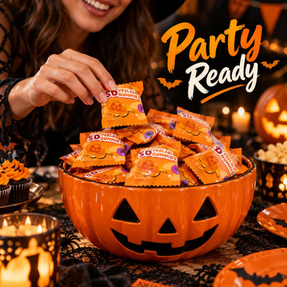 Halloween Peelable Gummies 1kg Individually Wrapped Fruit Jelly Sweets