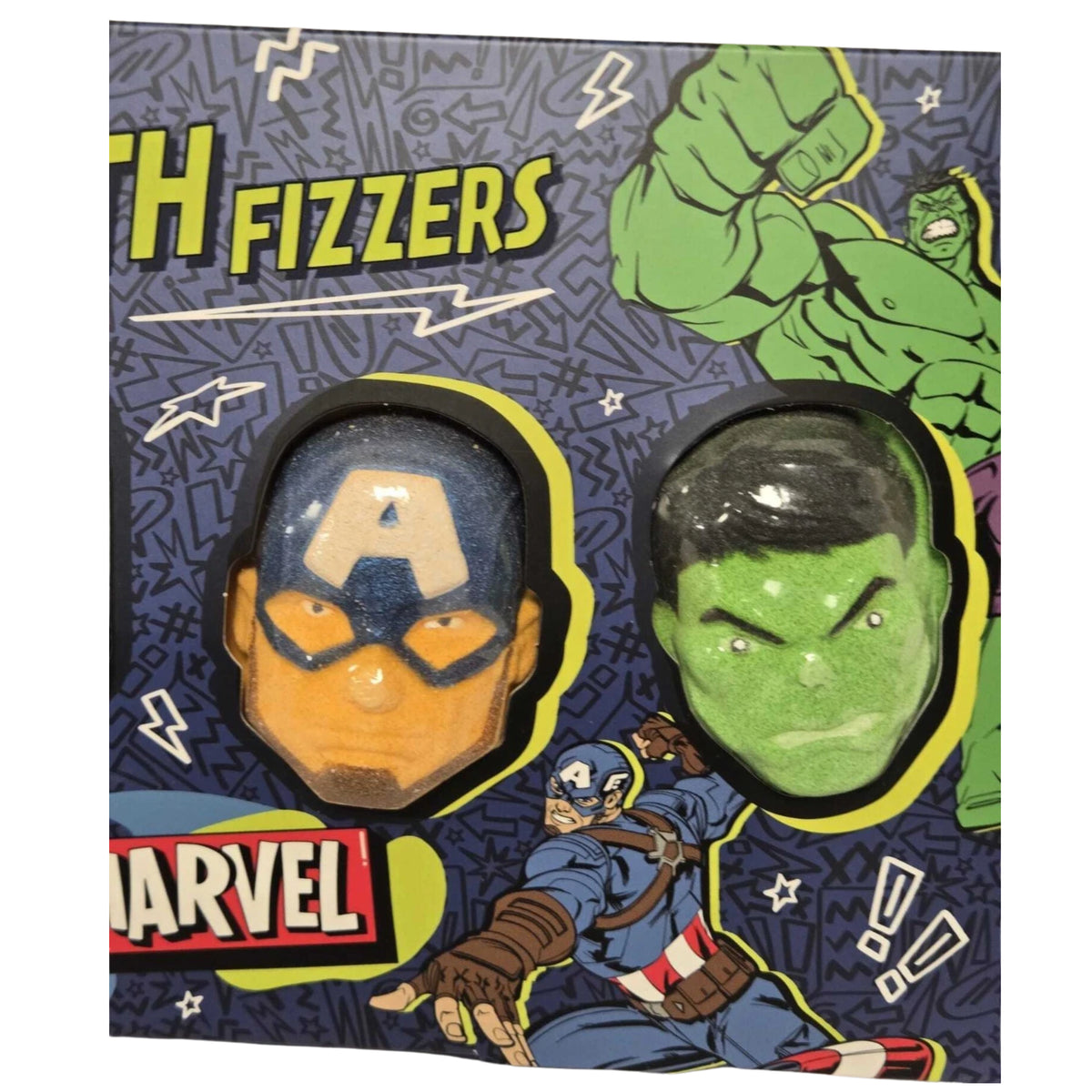 Superhero Bath Fizzers Gift Set 4 x 50g Blackberry Strawberry Apple