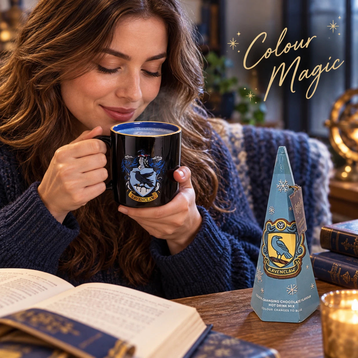 Harry Potter Ravenclaw Mug & Blue Colour-Changing Hot Chocolate Set 113g