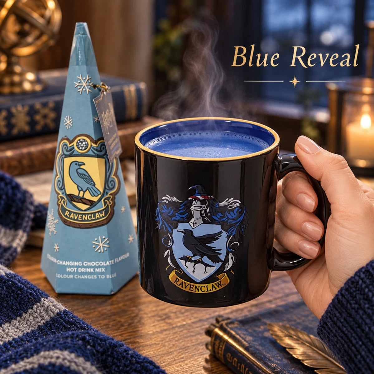 Harry Potter Ravenclaw Mug & Blue Colour-Changing Hot Chocolate Set 113g