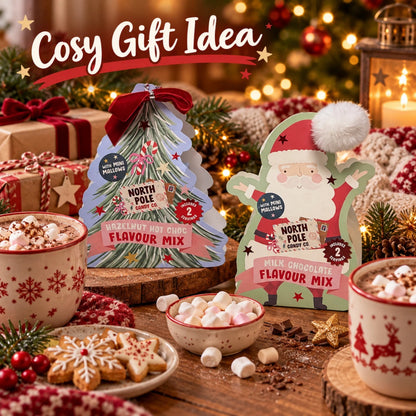 North Pole Candy Co. Hot Chocolate & Marshmallows 45g | Santa or Tree