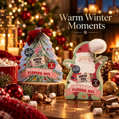 North Pole Candy Co. Hot Chocolate & Marshmallows 45g | Santa or Tree