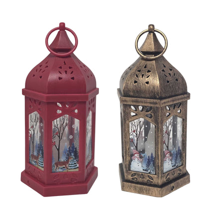Christmas Snowman Decorative Lantern 20cm – 4 Colours – Single, Assorted Pack of 2 or Pack of 4