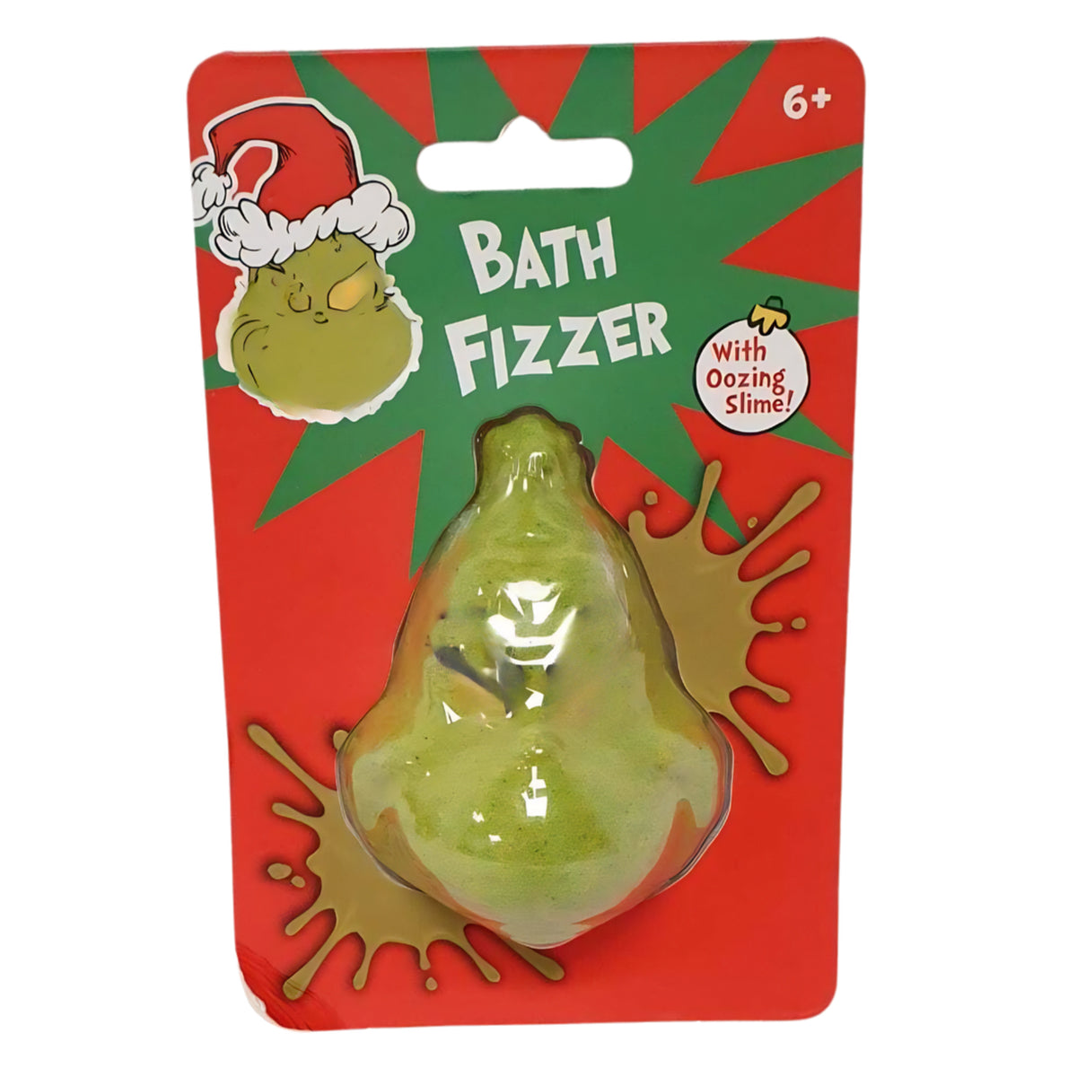 Christmas Apple Scented Bath Fizzer 150g with Oozing Slime Effect – Single or Pack of 2