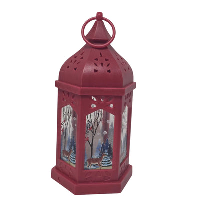 Christmas Snowman Decorative Lantern 20cm – 4 Colours – Single, Assorted Pack of 2 or Pack of 4