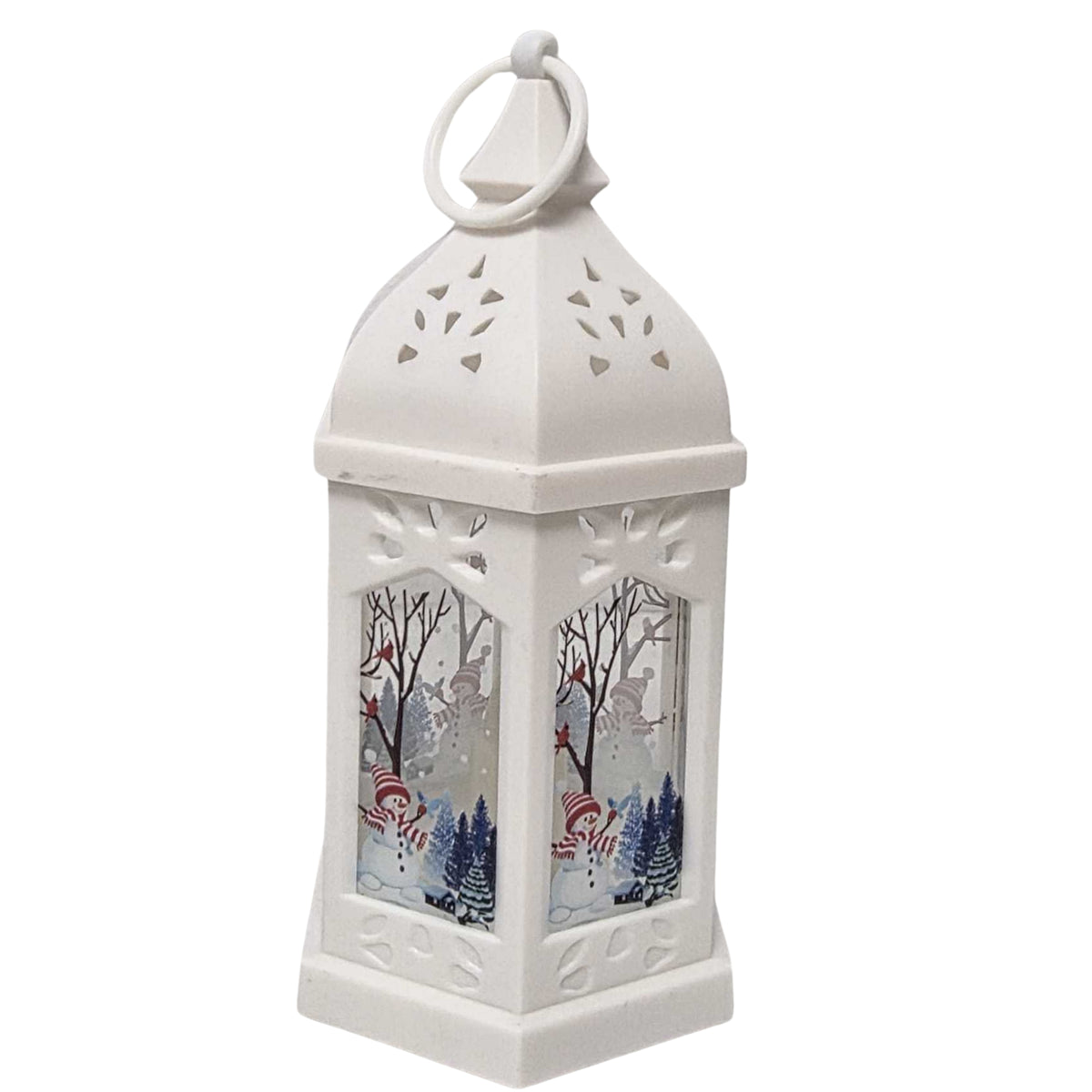 Christmas Snowman Decorative Lantern 20cm – 4 Colours – Single, Assorted Pack of 2 or Pack of 4