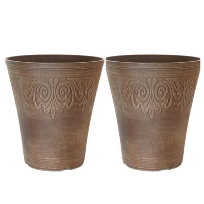 Laurel Tall Garden Planter 13 Inch 18.9L Butterscotch Brown | Single or 2 Pack