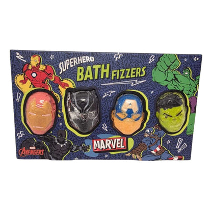Marvel Bath Fizzers Gift Set 4 × 50g | Avengers or Spidey & Friends