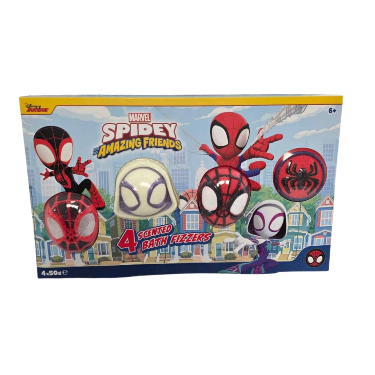Marvel Bath Fizzers Gift Set 4 × 50g | Avengers or Spidey & Friends