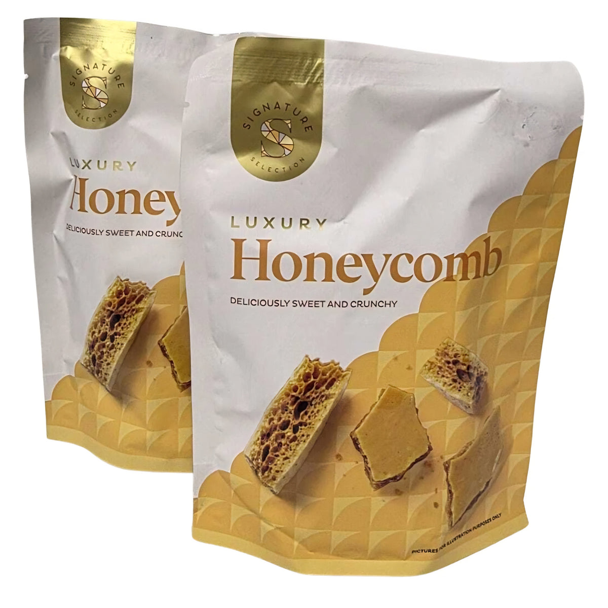 Luxury Honeycomb Pieces 90g Crunchy Sweet Confectionery Vegan Vegetarian Dessert Topping