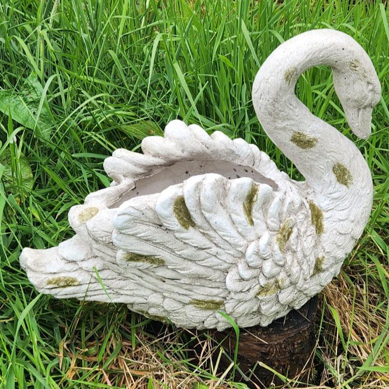 Swan Planter - Large, Realistic, Weather-Resistant