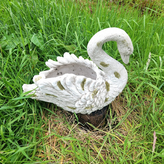 Swan Planter - Large, Realistic, Weather-Resistant
