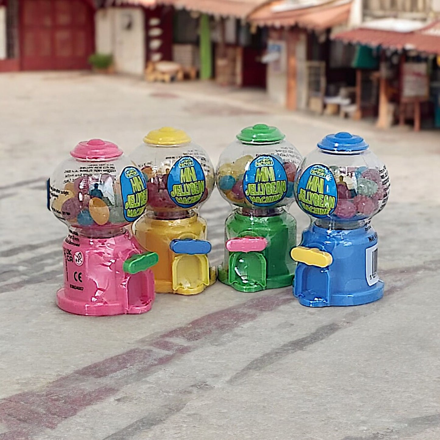 Mini Jelly Bean Dispensing Machines - Set of 4