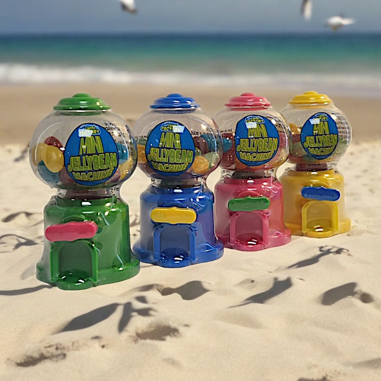 Mini Jelly Bean Dispensing Machines - Set of 4
