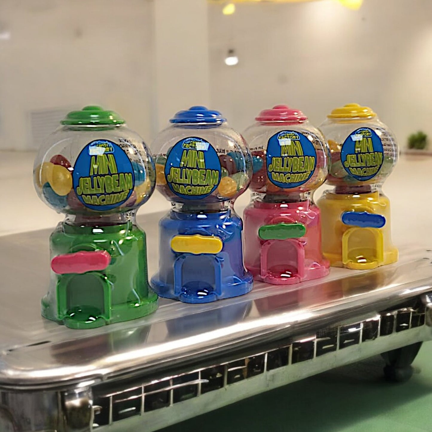 Mini Jelly Bean Dispensing Machines - Set of 4