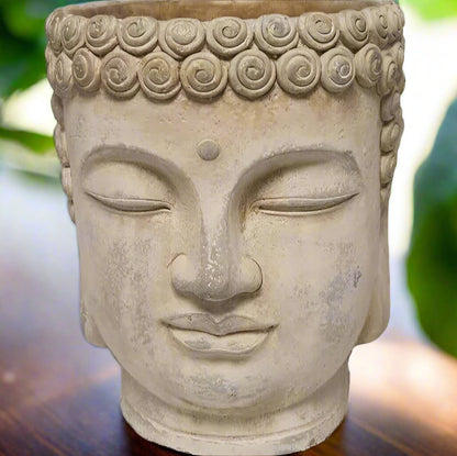 Serene Buddha Head Planter - A Zen-Inspired Addition to Your Home