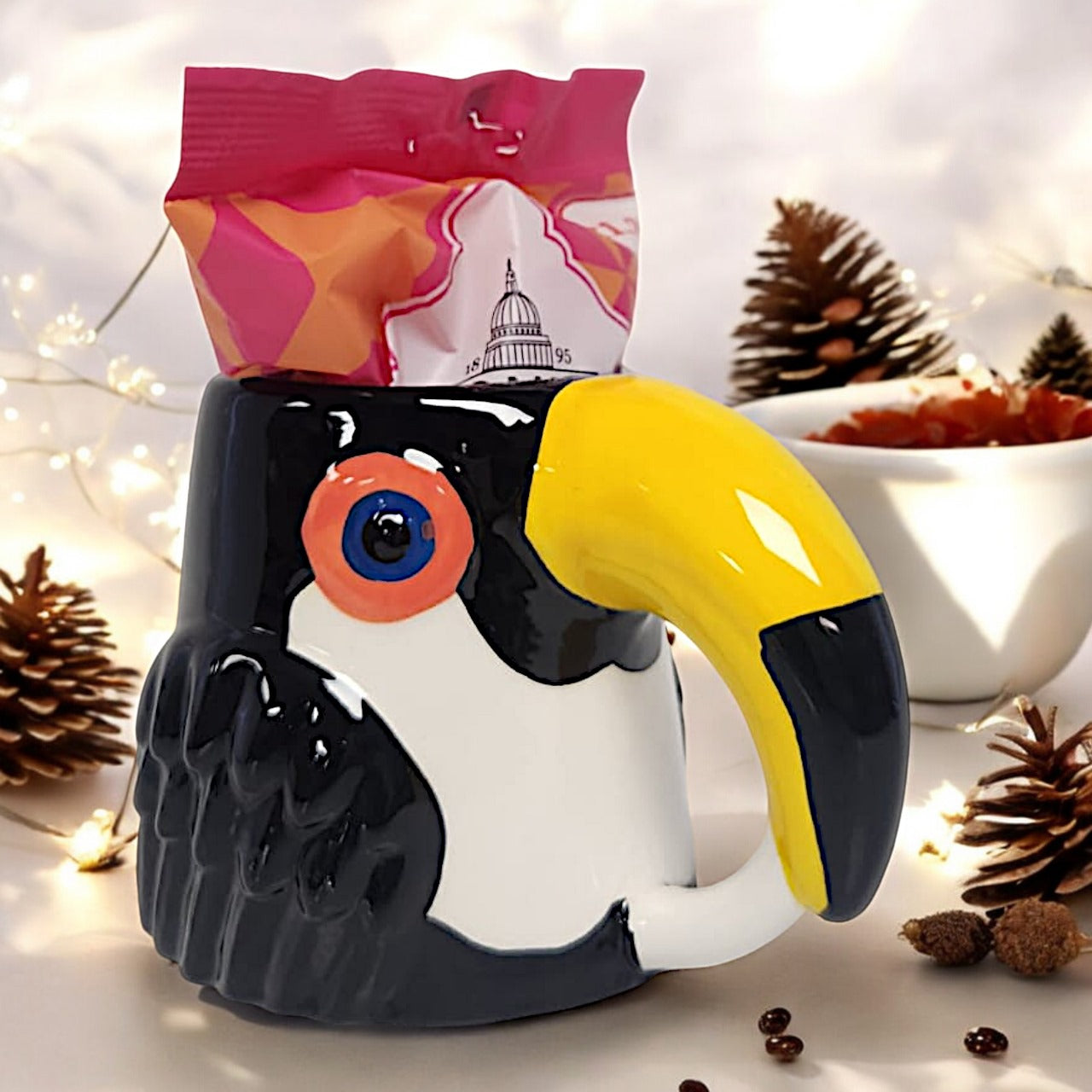 Toucan Mug with Candy - Exotic and Fun Gift Set