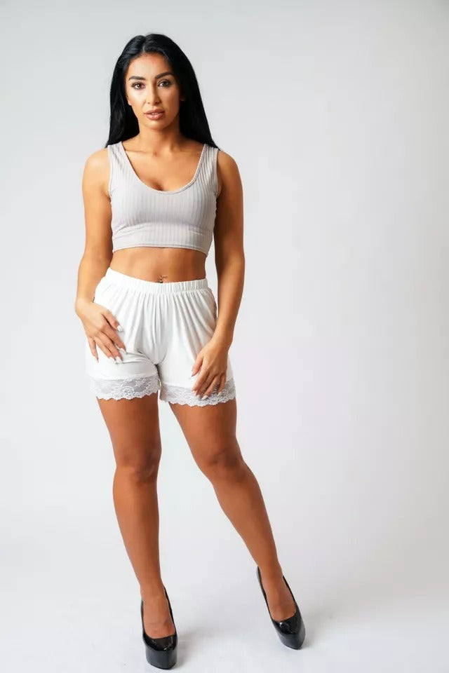 White Lace Night Pant