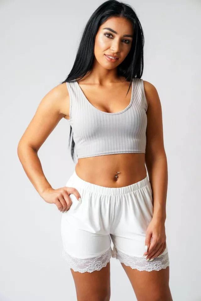 White Lace Night Pant