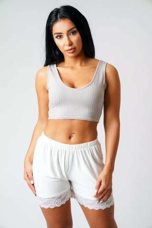 White Lace Night Pant