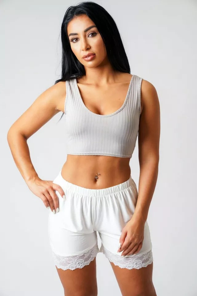 White Lace Night Pant