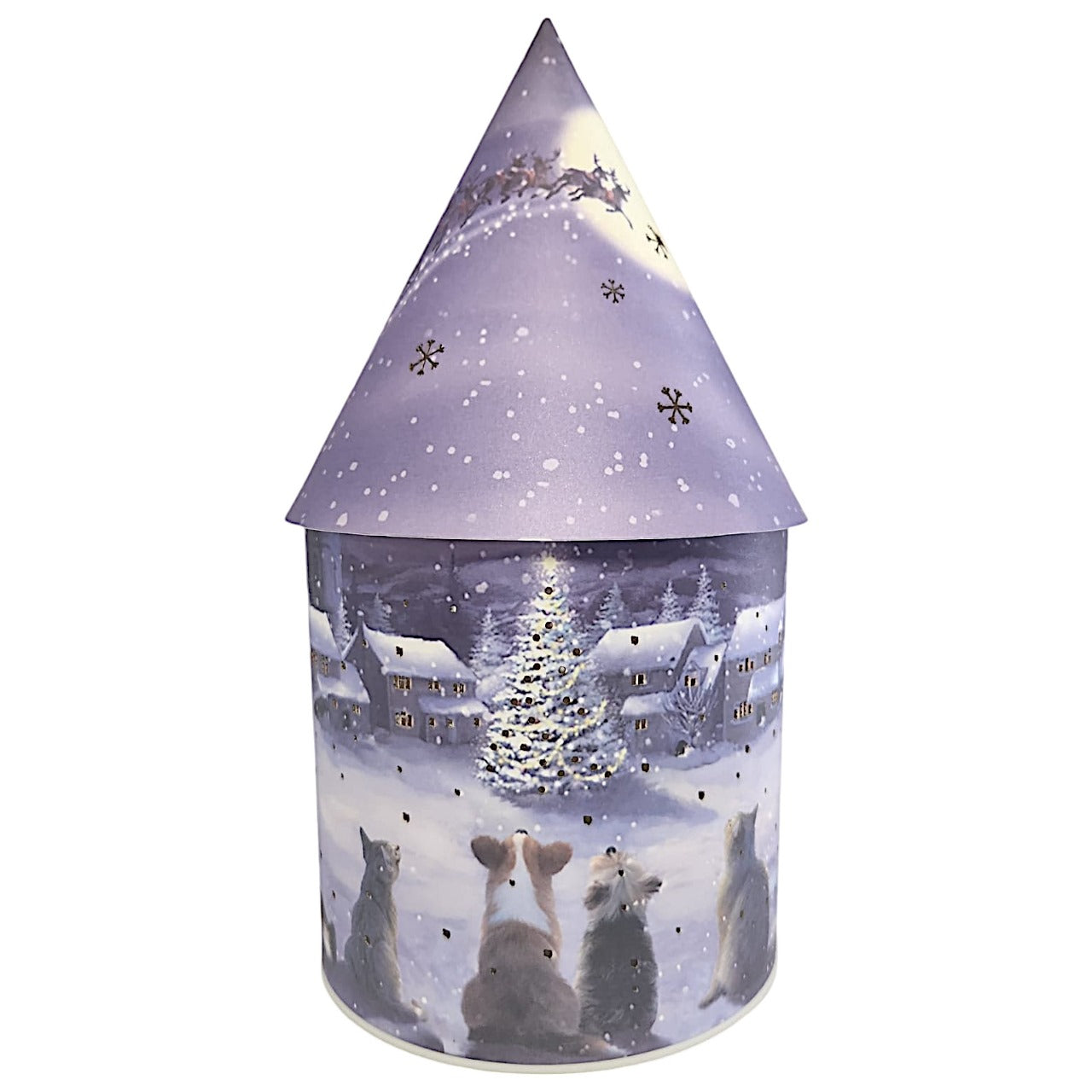 Illuminated Christmas Village Lantern
