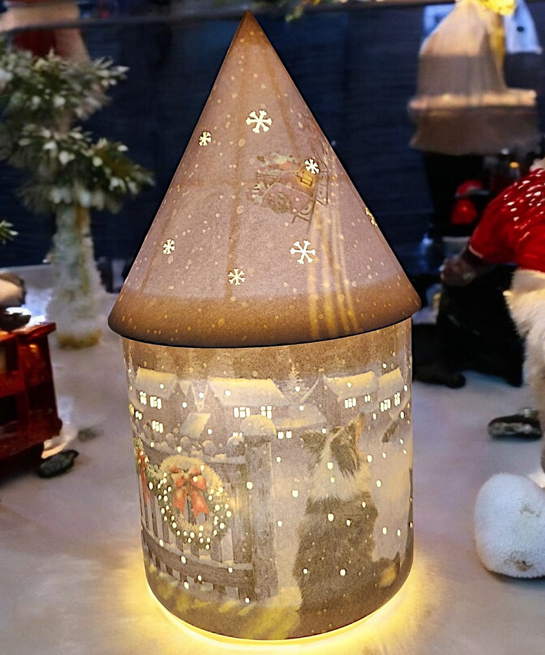 Illuminated Christmas Village Lantern