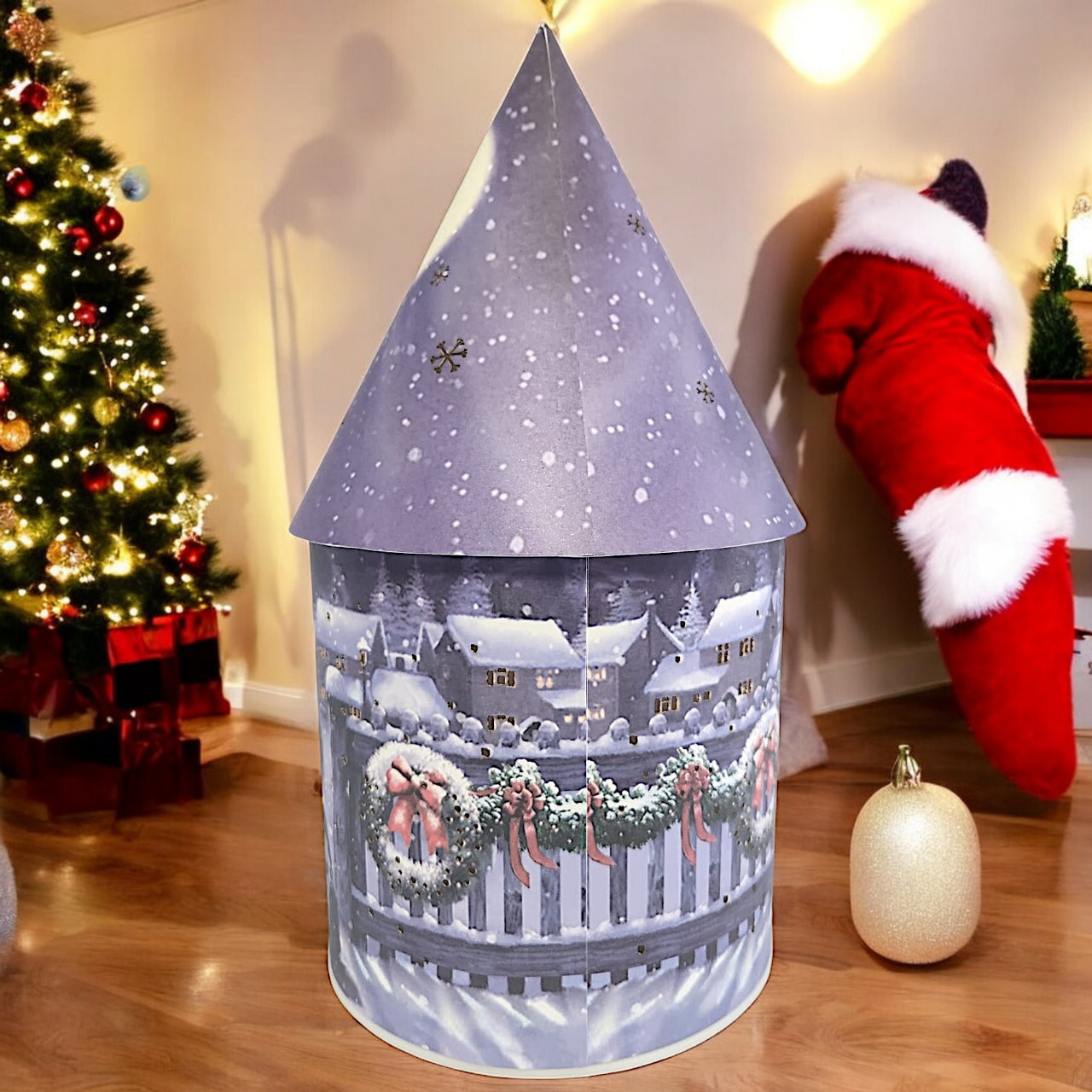 Illuminated Christmas Village Lantern