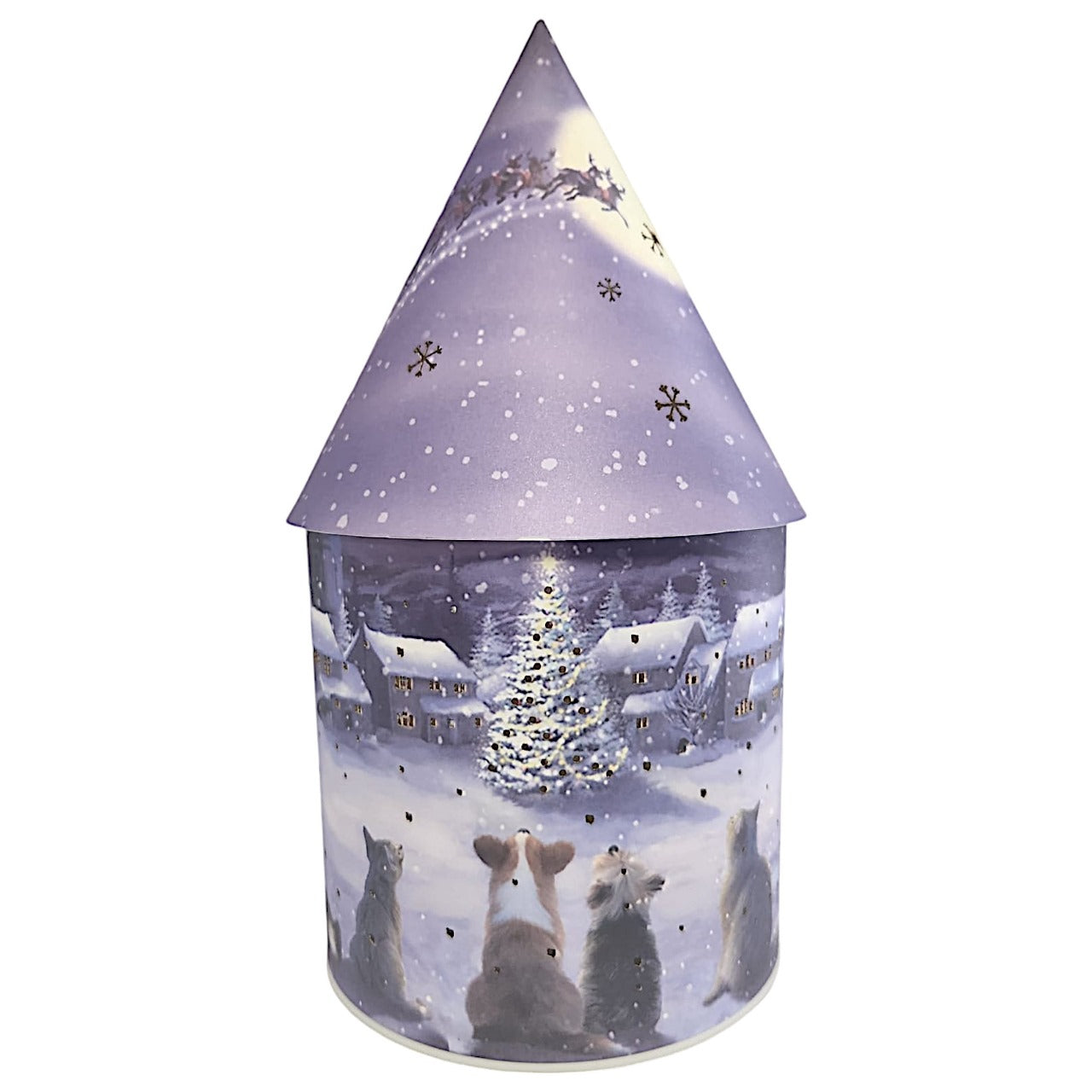 Illuminated Christmas Village Lantern