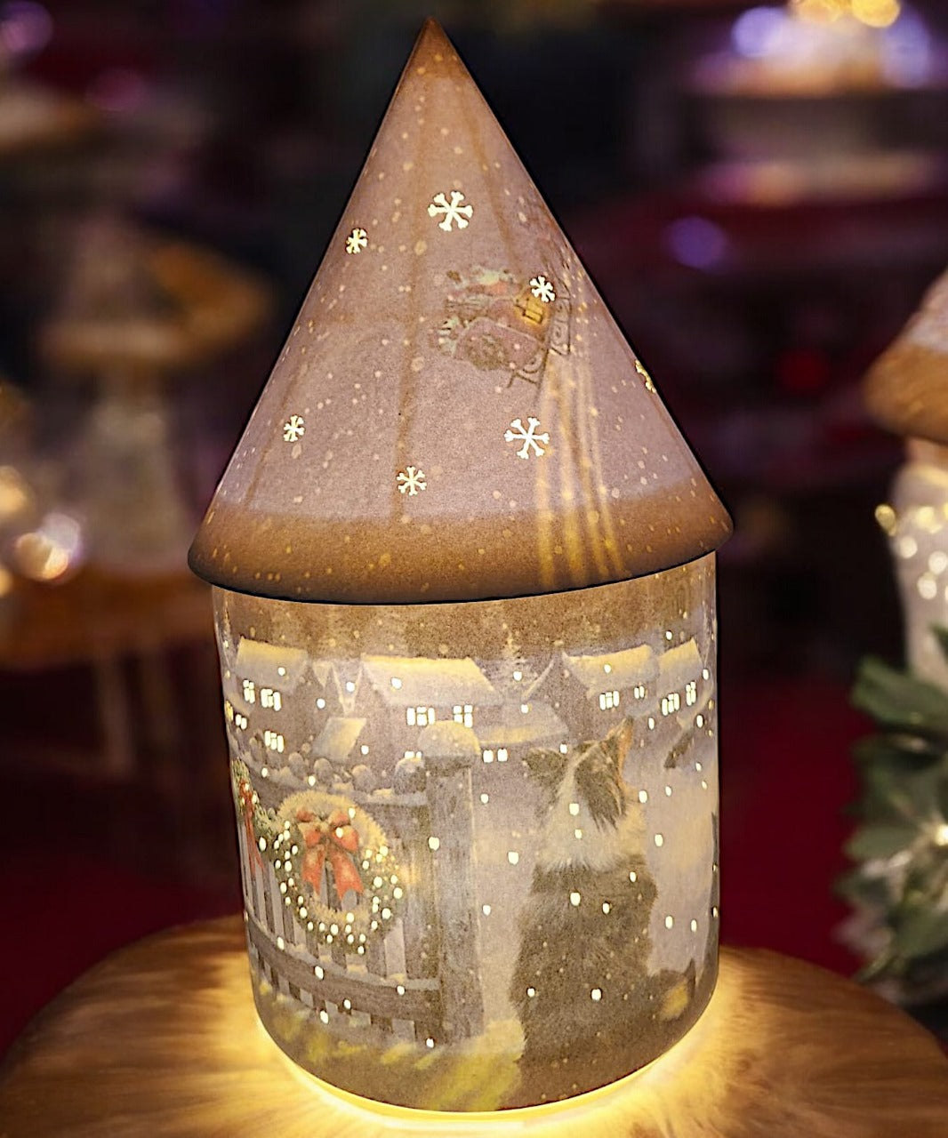 Illuminated Christmas Village Lantern