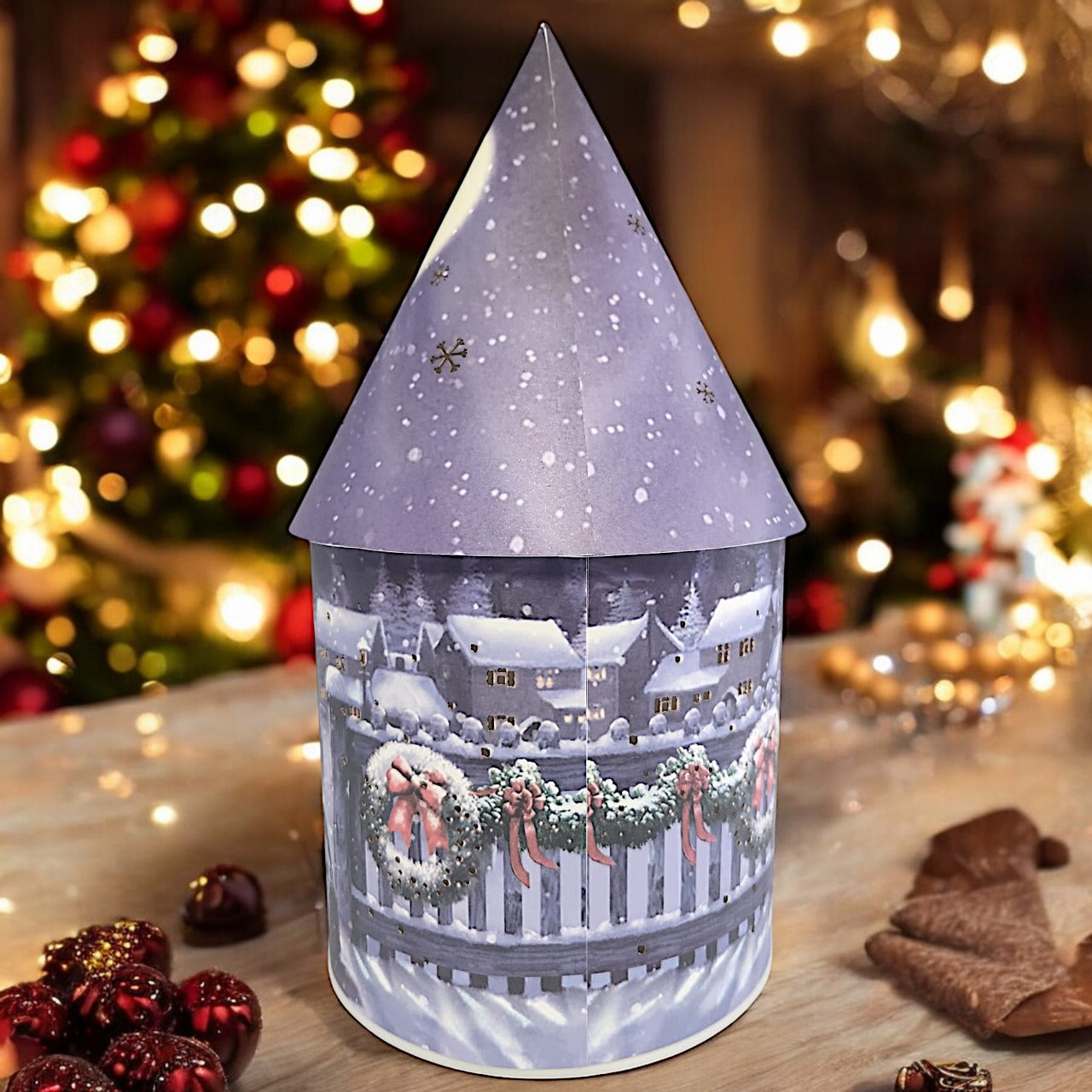 Illuminated Christmas Village Lantern
