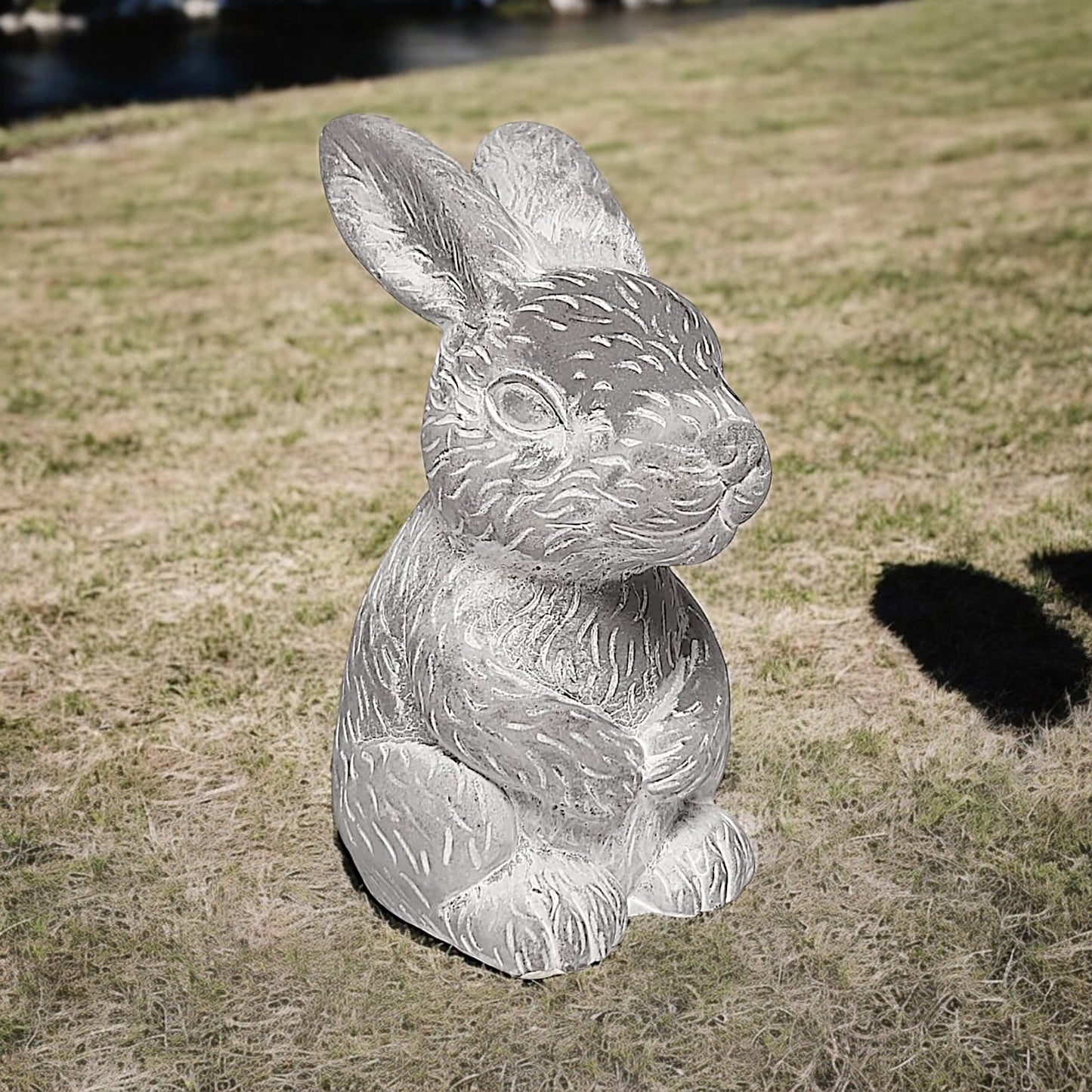 3 Adorable Bunny Garden Statues - Set of 3