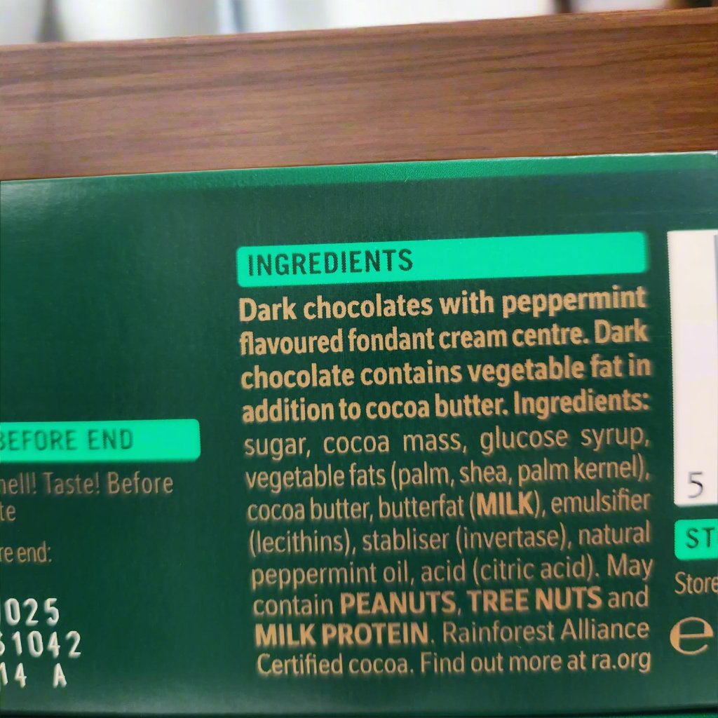 After Eight Mint Chocolate Thins - Indulge in Delicate Dark Chocolate and Refreshing Mint
