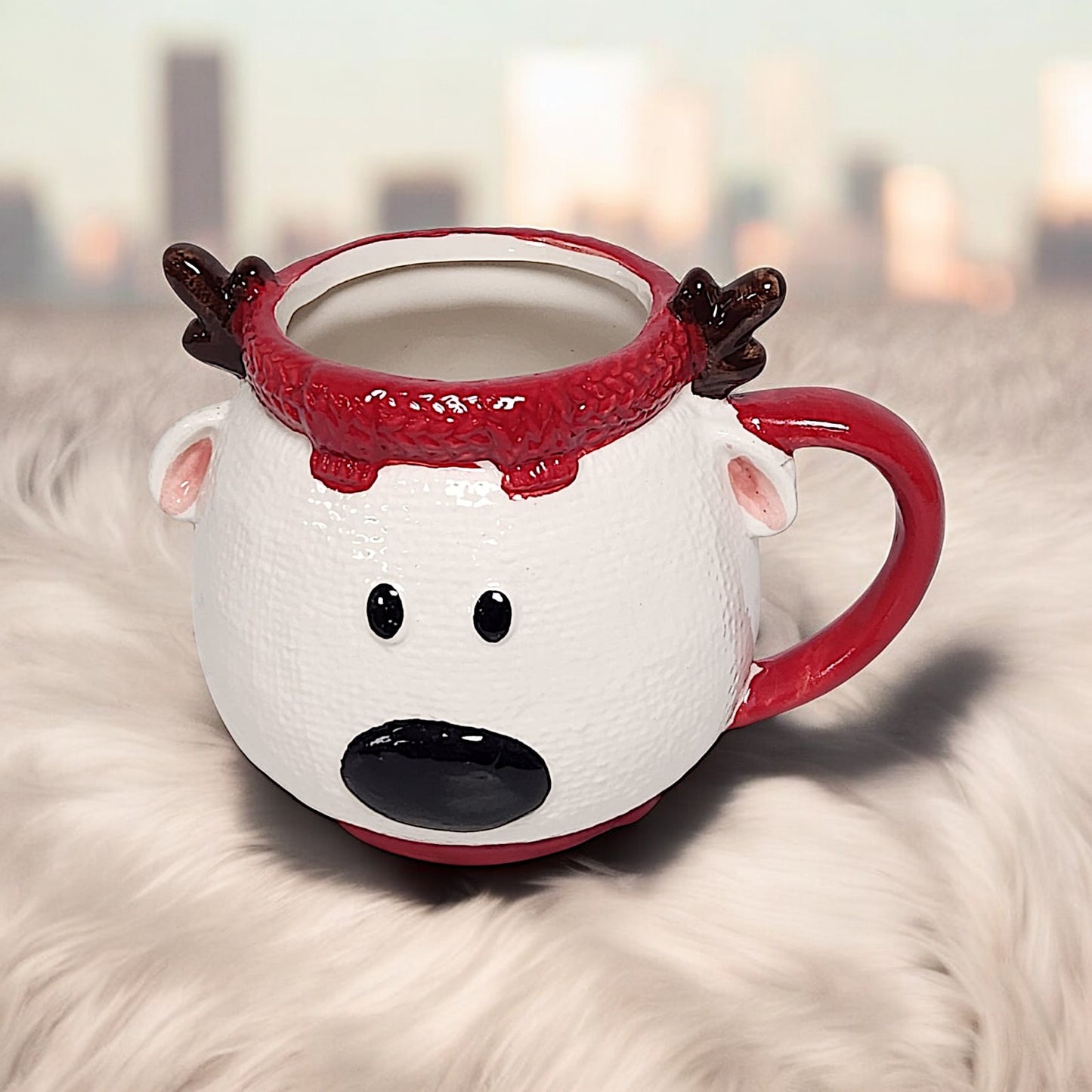 Reindeer Mug with Lid - Festive Christmas Gift